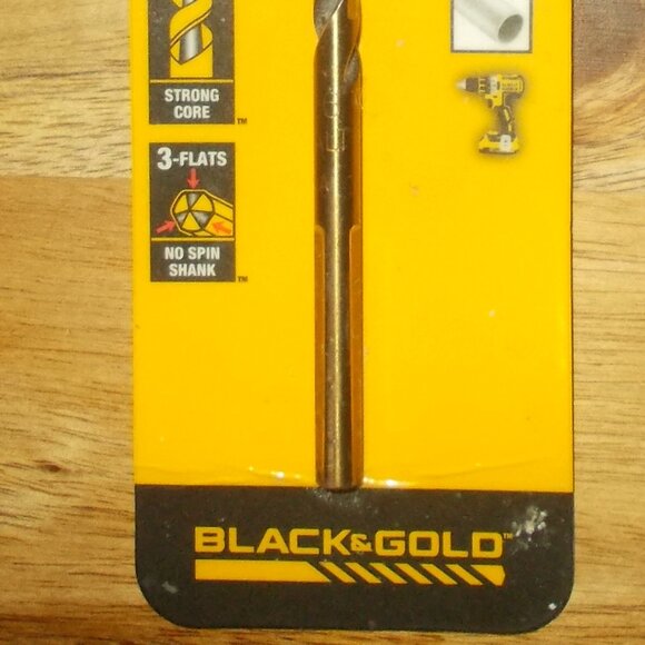 DeWalt Black & Gold 3/16" High Carbon Steel Drill Bit Split Point NEW OTHER - Picture 4 of 6